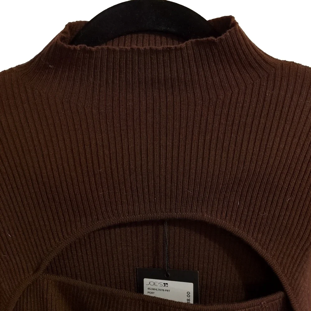 Stay Cozy and Chic with Joe's NWT Wool Blend Sweater in Rich Brown size small - Picture 4 of 12